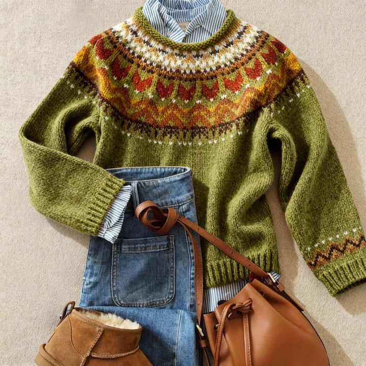 Elegant Vintage Knit Sweater