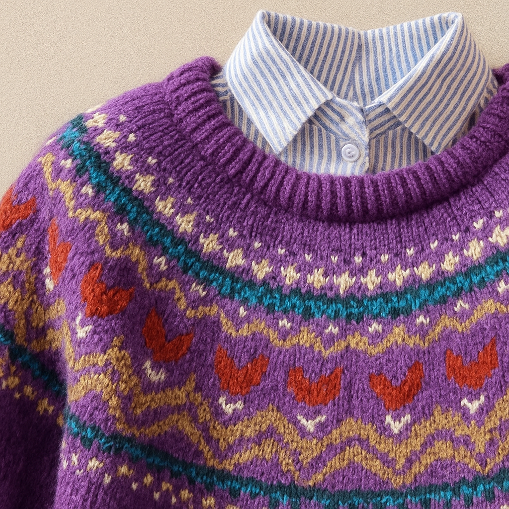 Elegant Vintage Knit Sweater